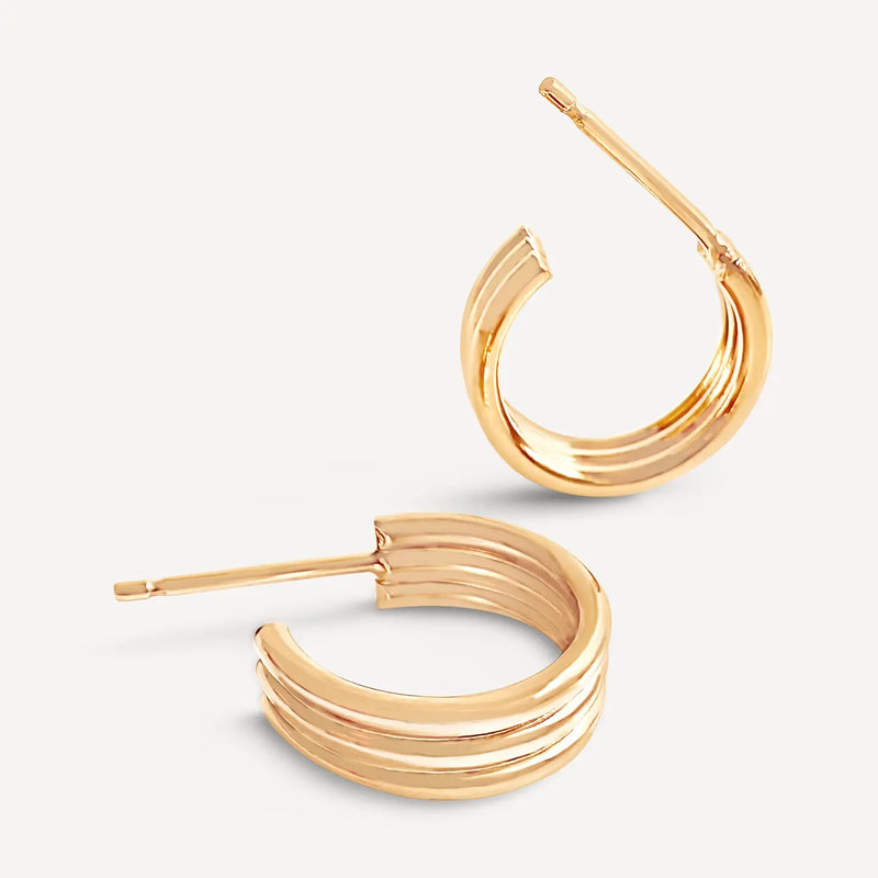 Triple Hoop Earrings | Gold Fill