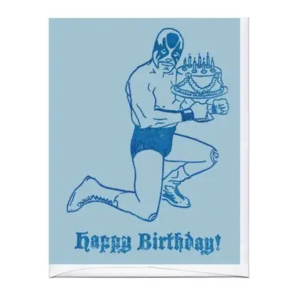 Luchador Birthday Greeting Card
