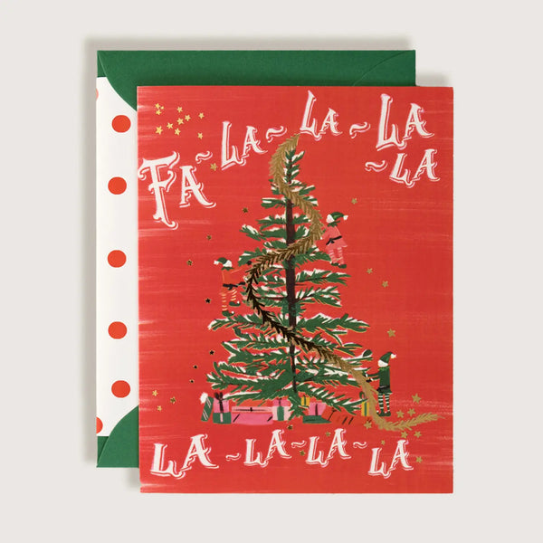 Fa La La La La Christmas Holiday Greeting Card