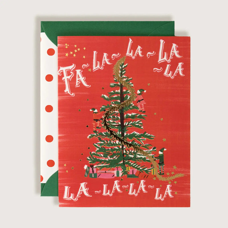 Fa La La La La Christmas Holiday Greeting Card