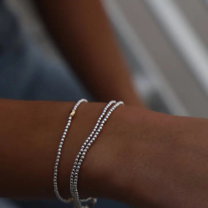 Sterling Silver Double Wrap Bracelet