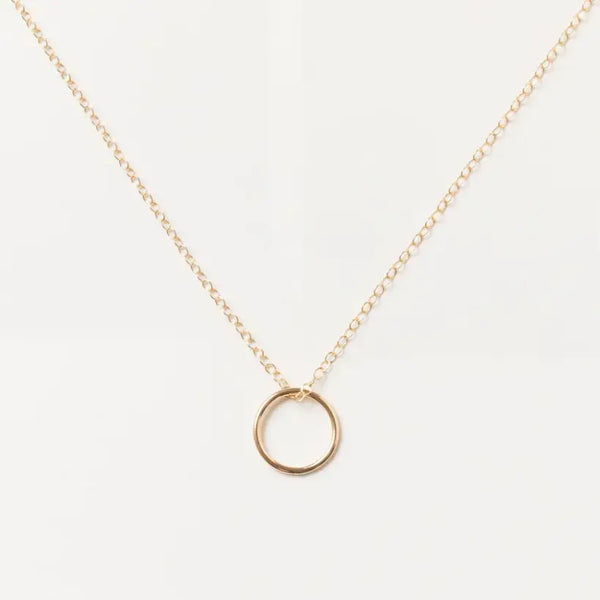 Sol Circle Necklace | Gold Fill