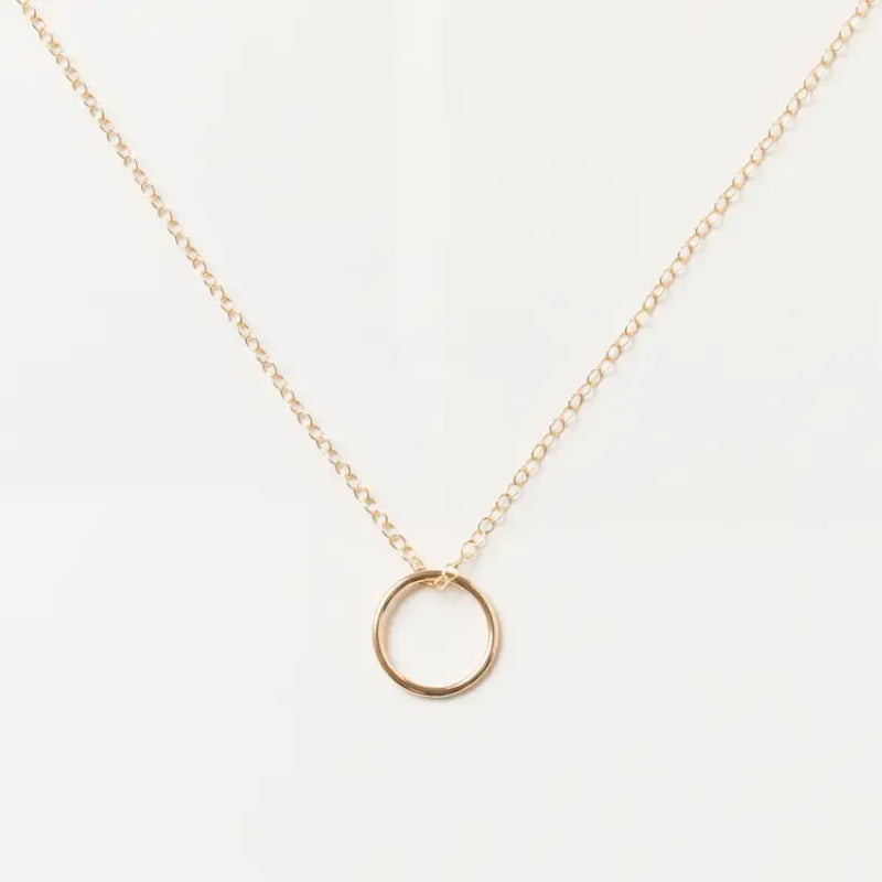 Sol Circle Necklace | Gold Fill