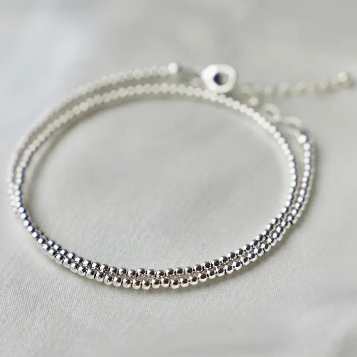Sterling Silver Double Wrap Bracelet