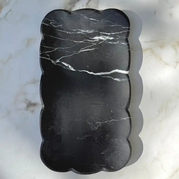 Josaphine Marble Tray, Black
