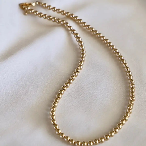 Gold Filled 5mm Beaded Necklace