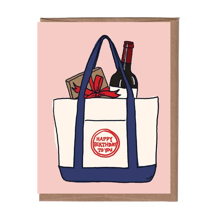 Tj Tote Birthday Greeting Card