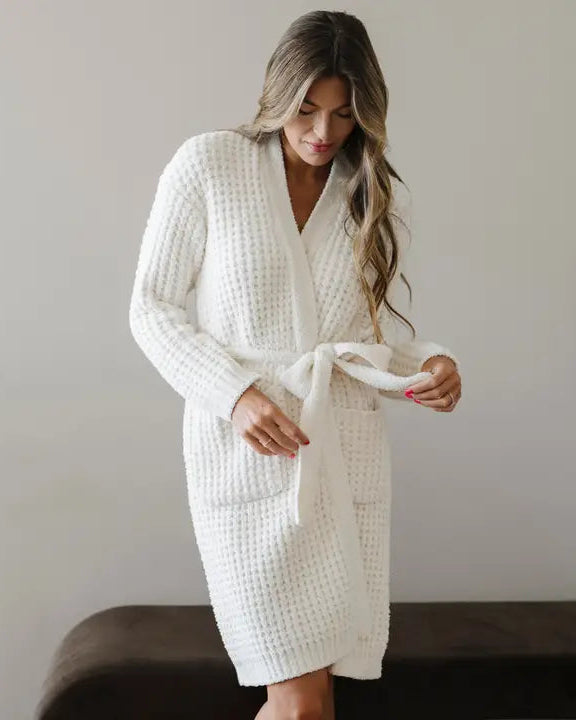 Waffle Knit Robe - Saranoni | Eden Waffle Knit Robe - Saranoni | Eden