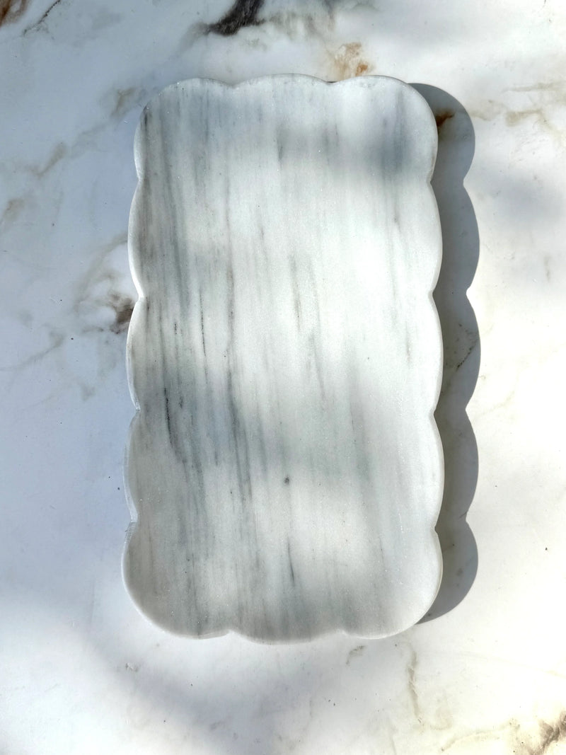 Josaphine Marble Tray, White