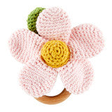 Daisy Crochet Rattle Pink