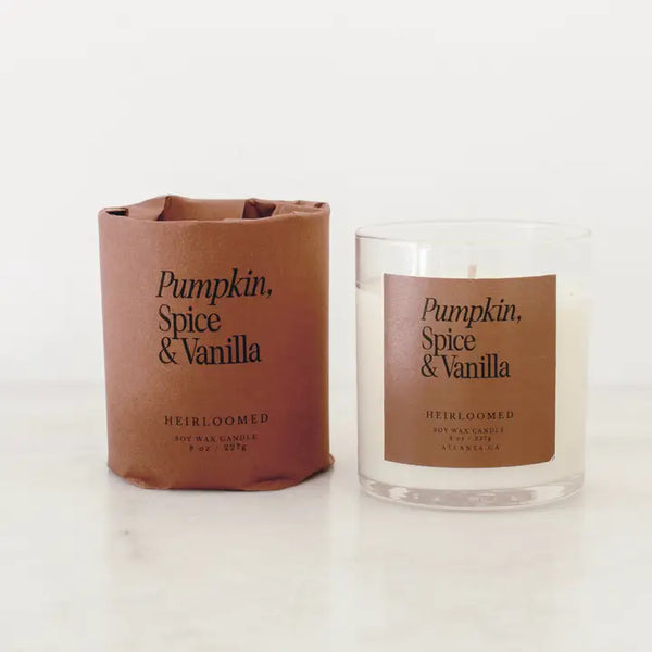 Pumpkin, Spice & Vanilla Fall Candle