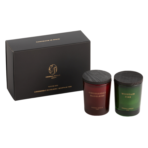 Gingerbread Madeline & Mountain Pine Candles - Holiday Gift Set