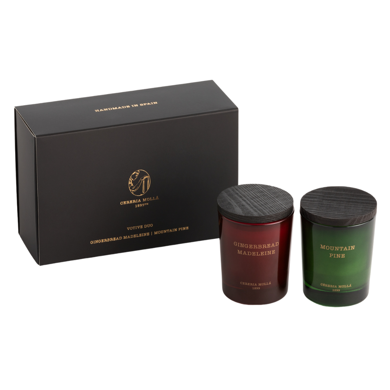 Gingerbread Madeline & Mountain Pine Candles - Holiday Gift Set