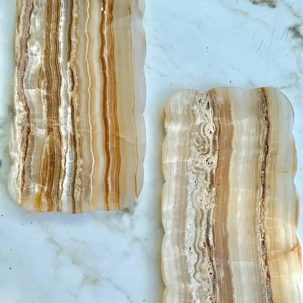 Josaphine Onyx Tray, Amber