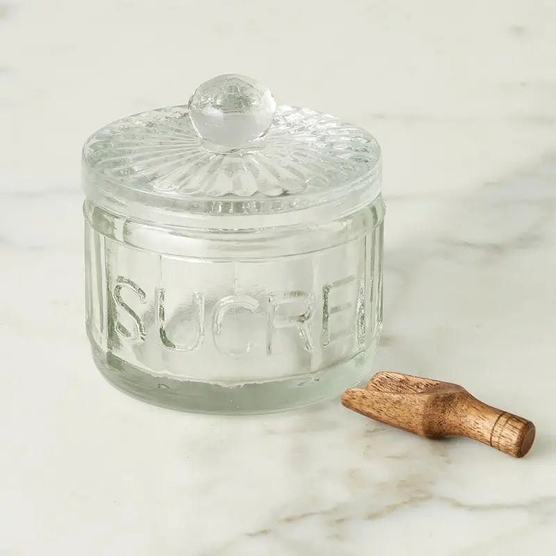Bistro Glass Sugar Cellar with Scoop