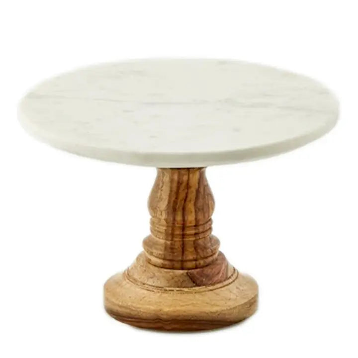 White Marble Cake Plate and Stand