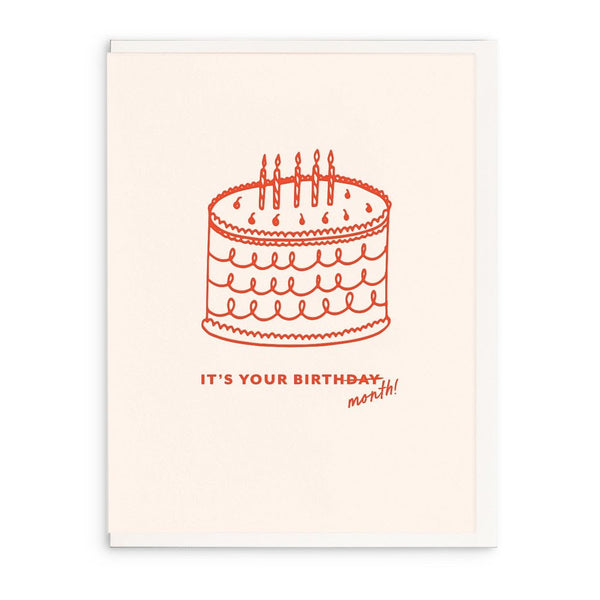 Birth Month - Letterpress Birthday Card