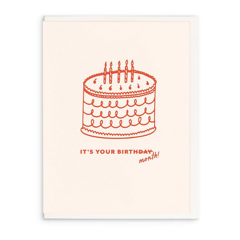 Birth Month - Letterpress Birthday Card