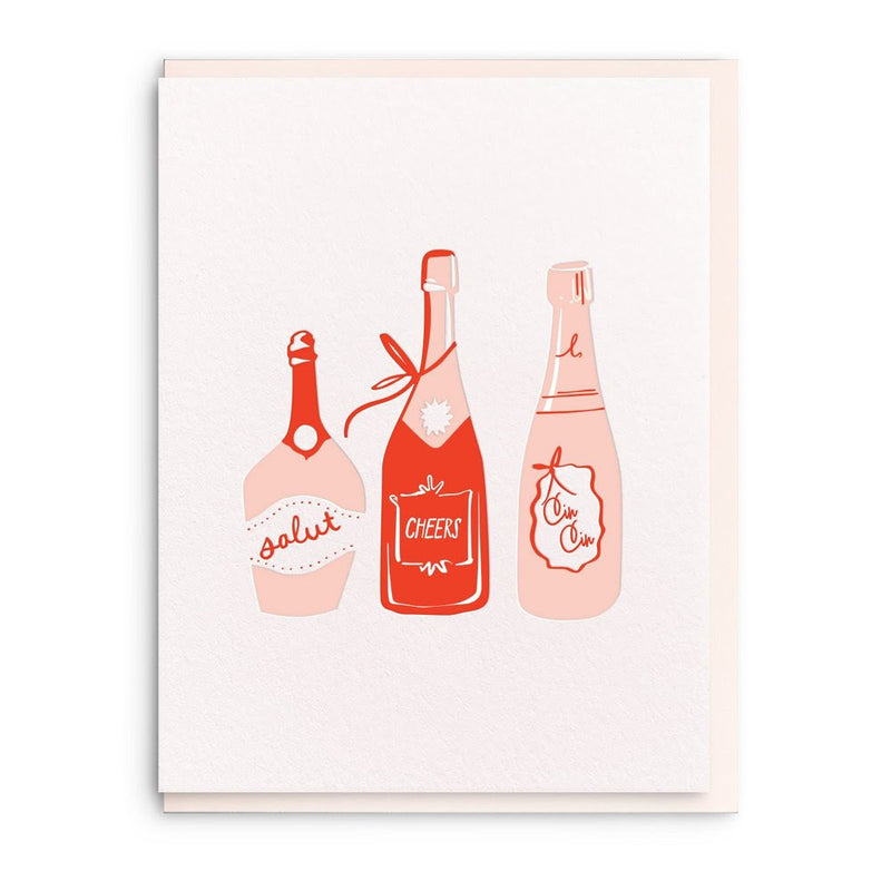 Bubbly - Letterpress Congratulations Card