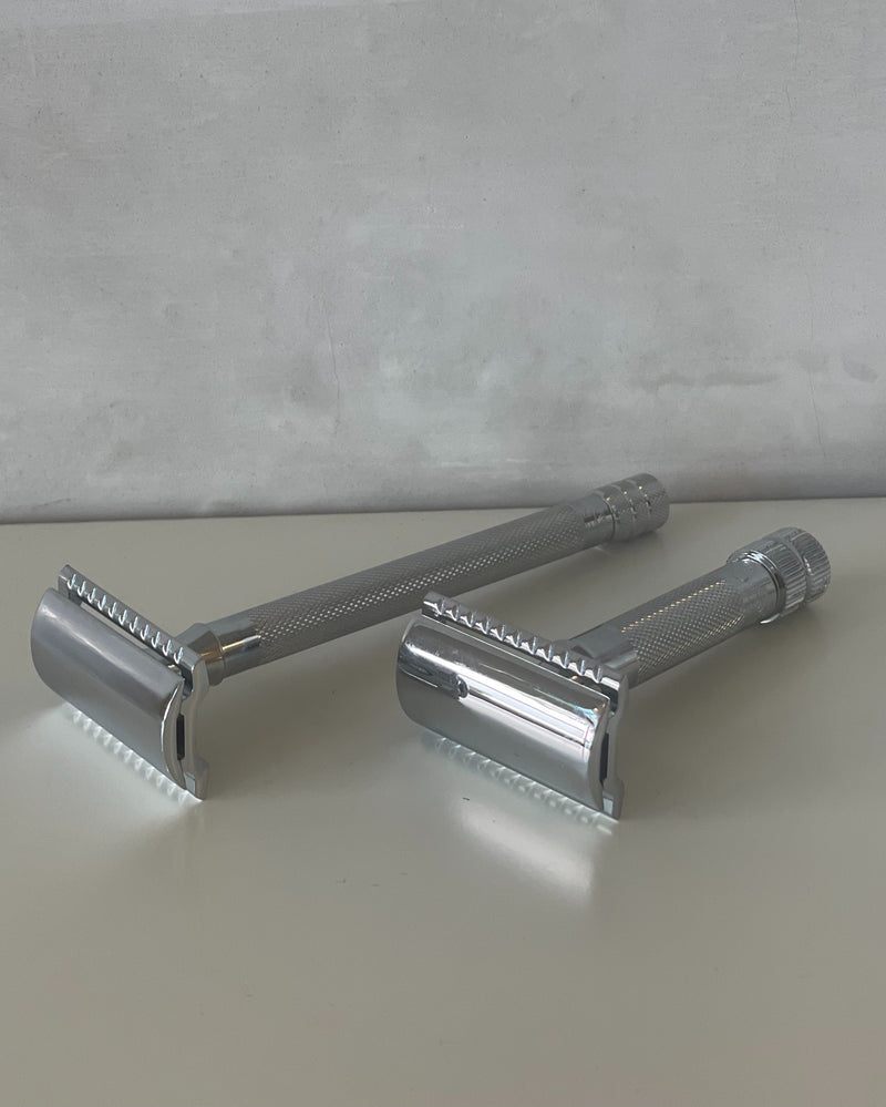 Merkur Double Edge Safety Razor, Straight, Extra Long Handle