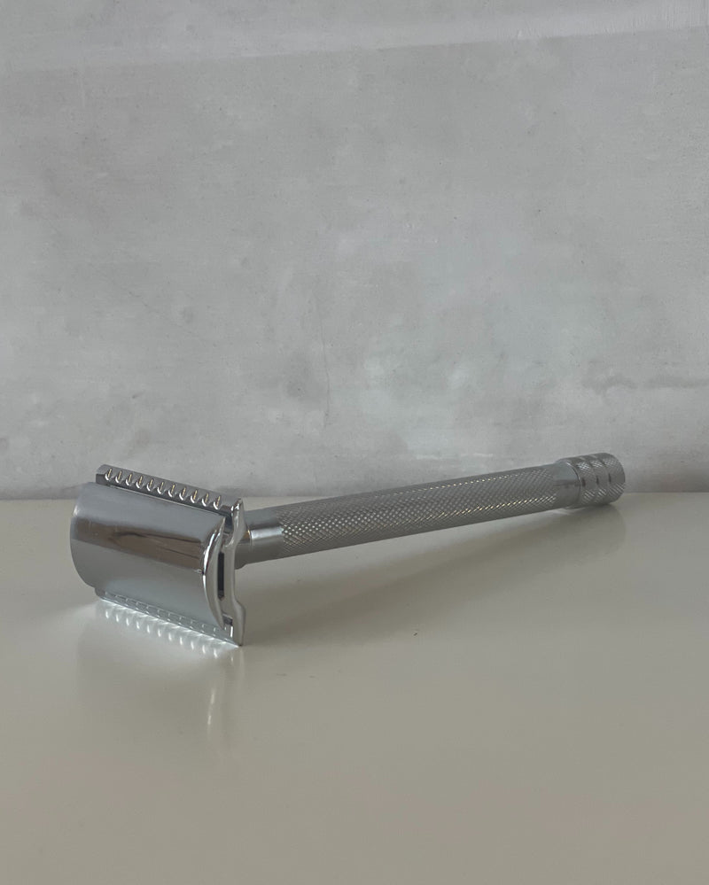 Merkur Double Edge Safety Razor, Straight, Extra Long Handle